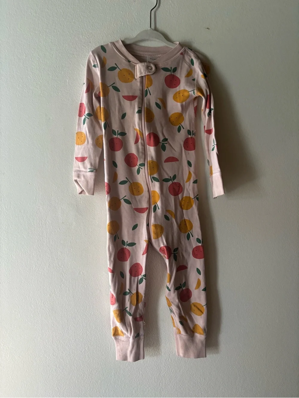 Hanna Andersson Pink Fruit-Print Kids One-Piece Footless Pajama